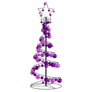 vidaXL Pom de Crăciun cu LED-uri 80 LED-uri alb cald 120 cm imagine