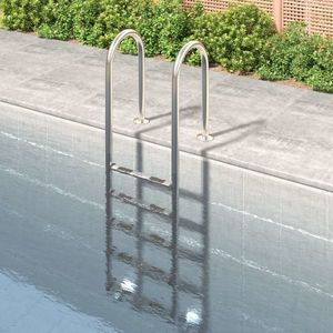 vidaXL Scară de piscină, 54x38x211 cm, oțel inoxidabil 304 imagine