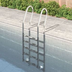 vidaXL Scară de piscină, 54x38x211 cm, oțel inoxidabil 304 imagine