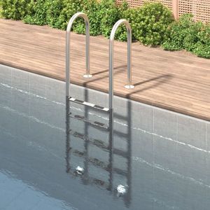 vidaXL Scară de piscină, 54x38x211 cm, oțel inoxidabil 304 imagine