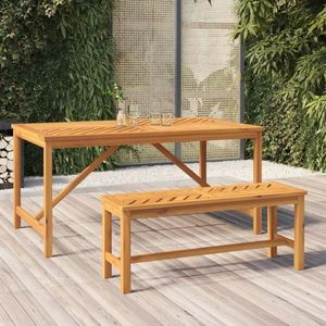 vidaXL Bancă de grădină 110 cm din lemn masiv de acacia imagine