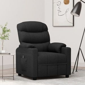 vidaXL Fotoliu rabatabil electric, negru, material textil imagine