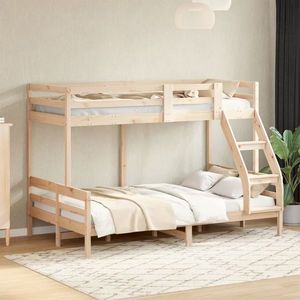 vidaXL Pat supraetajat, 80x200/120x200 cm, lemn masiv de pin imagine