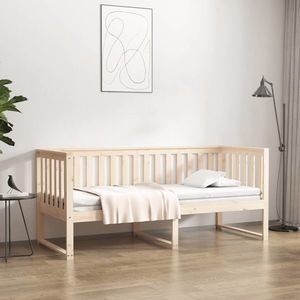 vidaXL Pat de zi fără saltea 75x190 cm din lemn masiv de pin imagine