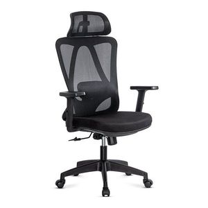 Scaun ergonomic negru cu tetiera reglabila si suport lombar OFF 987 imagine