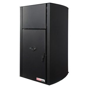 Centrala pe peleti Fornello Fiama Confort B 30 kW, cu pompa, vas expansiune, automatizare, buncar 35 kg, tiraj fortat, culoare black, pana la 200 mp imagine