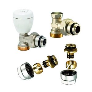 Set robineti calorifer - tur + retur + conectori pentru teava pexal 16x2 Ivar imagine