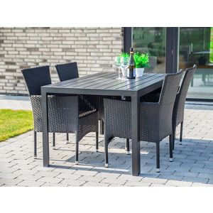 Set Masa Serin L 150 cm + 4 Scaune Sylva Balcon/Terasa/Gradina imagine