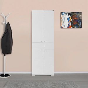 Dulap multifunctional, Adore, ADR-441-PP-1, 60x187x40 cm, PAL, Alb imagine