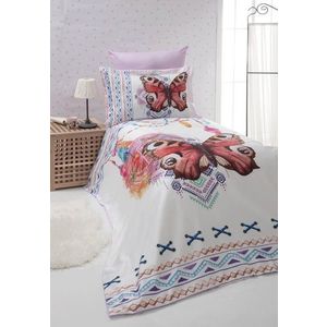 Lenjerie de pat pentru o persoana, Butterfly, Primacasa by Türkiz, Bumbac Ranforce imagine