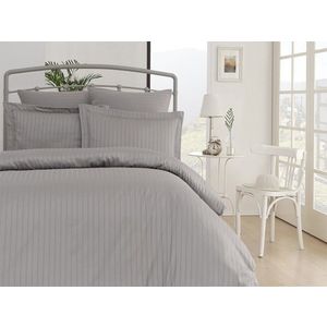 Lenjerie de pat dubla, Exclusive Line - Silver Grey, Primacasa by Türkiz, Bumbac Satinat imagine