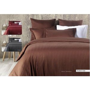 Lenjerie de pat dubla, Exclusive Line - Brown, Primacasa by Türkiz, Bumbac Satinat imagine