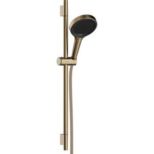 Set de dus Hansgrohe Rainfinity 130 3 tipuri de jet cu bara 60cm furtun 1.6m bronz periat imagine