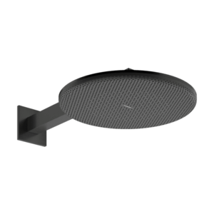 Palarie de dus Hansgrohe Raindance Alive Select S 300 2jet EcoSmart cu brat de dus de perete 39cm negru periat imagine