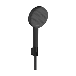 Set de dus Hansgrohe Raindance Alive Select S 125 3jet EcoSmart cu agatatoare si furtun de dus Designflex 160 cm negru mat imagine