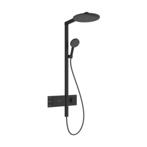 Coloana de dus Hansgrohe Raindance Alive S 300 2jet EcoSmart cu baterie termostatata ShowerSelect Comfort negru mat imagine