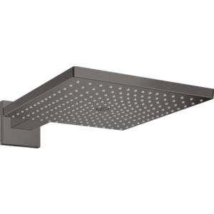 Palarie de dus Hansgrohe Raindance E 300 1jet EcoSmart cu brat de dus de perete 39cm negru periat imagine