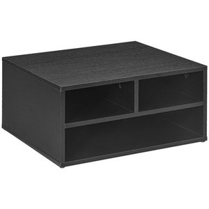 HOMCOM Cabinet pentru Imprimantă cu 2 Rafturi, Birou din Lemn și Cabinet de studiu cu Roți, 47x40x22.5 cm, Negru | Aosom Romania imagine