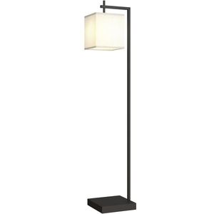 HOMCOM Lampă de podea 10 niveluri luminozitate și temperatură reglabilă cu telecomandă, negru | Aosom Romania imagine