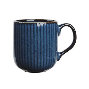 Altom Cană din porțelan Reactive Stripes albastru, 400 ml imagine
