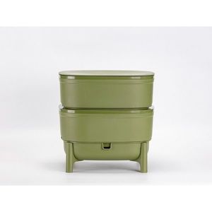 Recipient de compostare Plastia Economy, verde, 38 x38 x 38 cm imagine