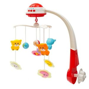 Baby Mix Carusel deasupra pătuțului cu proiectorde lumină, roșu imagine