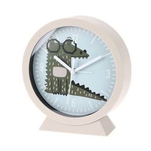 Ceas de masă pentru copii Crocodil, alb, diam. 15 cm imagine