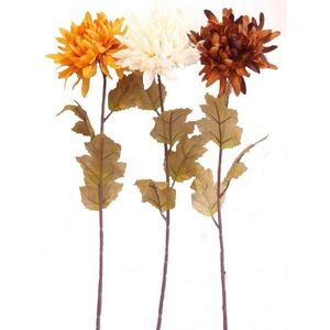 Crizantemă artificială de toamnă, h. 74 cm, set de3 imagine