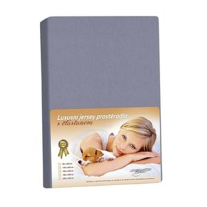 Cearșaf Bellatex Jersey cu elastan gri închis , 180 x 200 cm, gri, 180 x 200 cm imagine