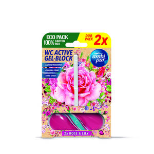 Bloc Ambipur WC Active trandafir &crin 2x45 g imagine