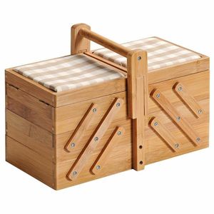 Kesper 58710 Organizator accesorii cusut bambus, 29 x 19 x 16, 5 cm imagine