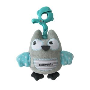 Baby Mix Jucărie educațională de pluș cu clipBufniță, verde imagine
