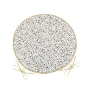 Perna de scaun Bellatex EMA rotundă și netedă Flower bej-albastru, 40 cm imagine