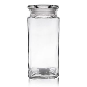 Doză din sticlă cu capac Orion 1, 8 l, pătrată imagine