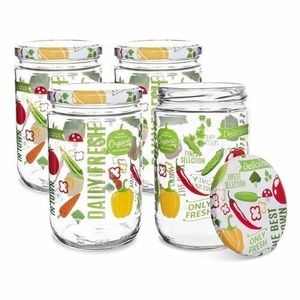 Set borcane de conservare Orion Fruit, cu capac, 0, 66 l, 4 buc. imagine