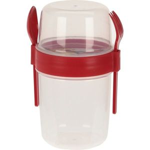 Recipient pentru salată cu tacâmuri EH, 1100 ml, plastic, mix de culori imagine