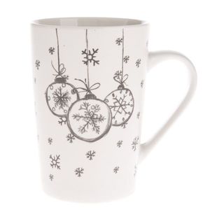 Cană de Crăciun din porțelan Ornamente, 435 ml imagine