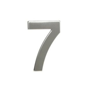 Număr inox de casă 7, 2D plat imagine