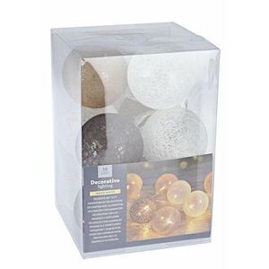 Instalație luminoasă LED Livorno, 10 globuri, diam. 6 cm, alb cald, 1, 5 m imagine