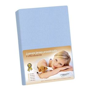 Cearșaf Bellatex Jersey cu elastan albastru , 120x 200 cm, albastru, 120 x 200 cm imagine