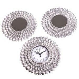 Ceas de perete Drop, diam. 25 cm, plastic, set 3 buc. imagine