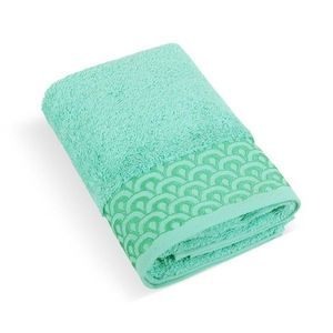 Prosop Bellatex frotir broderie, turcoaz, turcoaz, 50 x 100 cm imagine