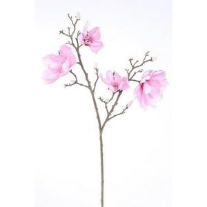 Floare artificială Magnolia roz deschis, 86 cm imagine