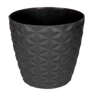 Ghiveci reciclat Crystal matt 16 cm, antracit, antracit, 16 cm imagine