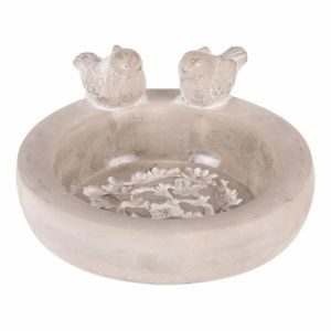 Alimentator pentru păsări din beton Cerc, gri , 25x 22 x 12 cm imagine