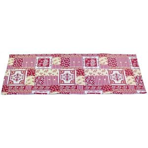 Traversă de masă Patchwork roșu , 32 x 96 cm imagine