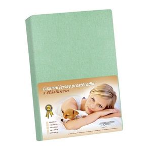 Cearceaf jersey cu elastan, verde, verde, 120 x 200 cm imagine