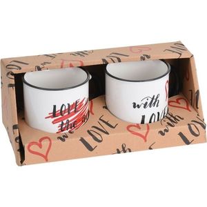 Set de 2 căni Valentine, 200 ml imagine