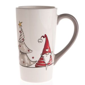 Cană de Crăciun Spiridușul și renul, ceramică, 580 ml, gri imagine