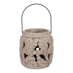 Felinar decorativ Natura, 18 x 20 cm, beton imagine